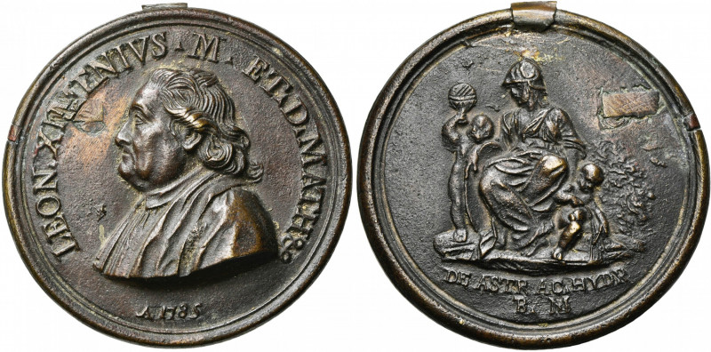 ITALIE, AE médaille, 1785, Z. Weber. Leonardo Ximenes, jésuite, astronome et ing...