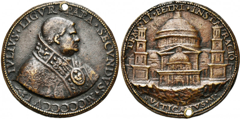 ITALIE, ETATS PONTIFICAUX, AE médaille, 1506, Foppa, dit Caradosso. Jules II - P...