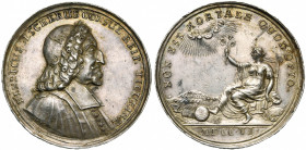 SUISSE, AR médaille, 1706, Gessner. 80e anniversaire de Heinrich Escher vom Glas, bourgmestre de Zurich. D/ B. à d. R/ NON EST MORTALE QUOD OPTO Spes ...
