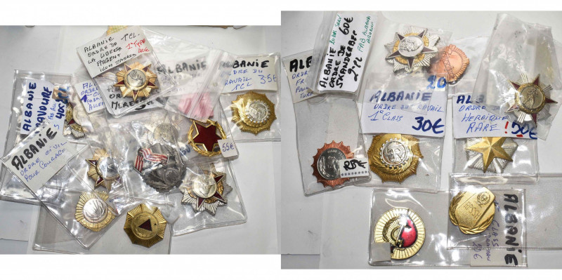 ALBANIE, lot de 23 décorations de la période communiste.