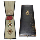 BELGIQUE, Ordre de Léopold, ensemble exceptionnel de grand cordon, modèle civil unilingue, avant 1856 (bijou de 70 mm en or, plaque de 78 mm en argent...