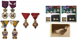 BELGIQUE, lot de 7 Ordres et décorations ayant appartenu à Oscar Dutilloeul (sauf l’Ordre de la Couronne qui lui est postérieur): croix d’officier de ...