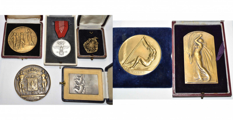 BELGIQUE, lot de 7 médailles, dont 6 attribuées à Henry George (1891-1976), méda...