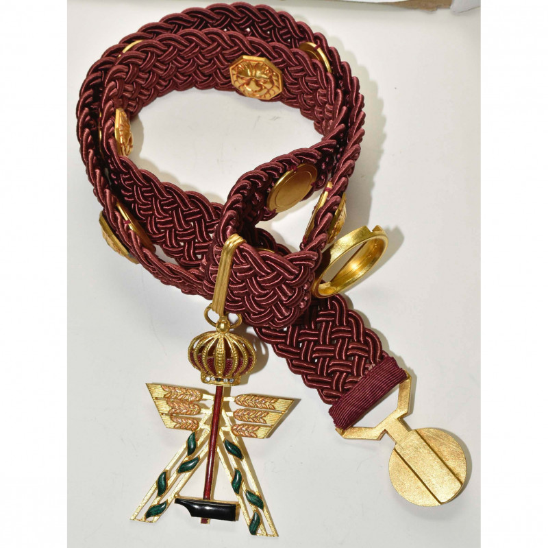 BELGIQUE, collier de doyen d''honneur du travail, modèle à partir de 1948, avec ...