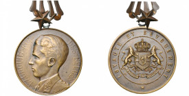 CONGO BELGE, médaille de mérite pour chef indigène, pour services rendus à l''Etat, type Baudouin, par Van Dionant, 1953-1955, 3e classe en bronze (51...