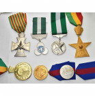 ETHIOPIE, lot de 7 décorations dont: 4e classe de l’Ordre de l’Etoile d’Ethiopie, étoile de la Victoire 1941, médaille de mérite de Ménélik I, médaill...