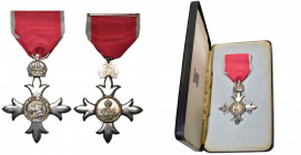 GRANDE-BRETAGNE, Order of the British Empire, croix de 5e classe, modèle Georges V (2e type), dans son écrin (taché).