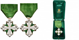 ITALIE, Ordre des Saints-Maurice et Lazare, croix de chevalier en or, 1861-1944, dans un écrin de Musy à Turin.