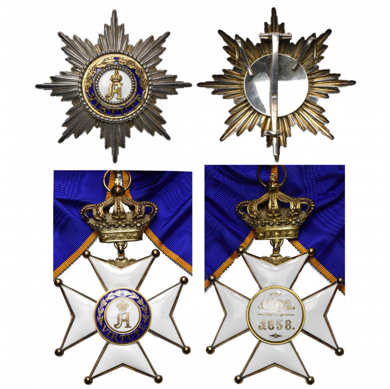 LUXEMBOURG, Ordre d''Adolphe de Nassau, catégorie civile, ensemble de grand-croi...