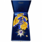 PAYS-BAS, Ordre d’Orange-Nassau, ensemble de grand-croix à titre militaire (bijou, écharpe et plaque), dans son écrin de la Chancellerie, avec brevet ...