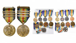 lot de 9 médailles interalliées de la Victoire: Italie, Thaïlande (douteuse), France (type Morlon officiel), Belgique (2), Japon (douteuse), Royaume-U...