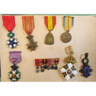 lot de 7 décorations: Bulgarie, commandeur de l’Ordre du Mérite civil (2e modèle, 1900-1944, en vermeil, sans ruban); Espagne, commandeur de l’Ordre d...