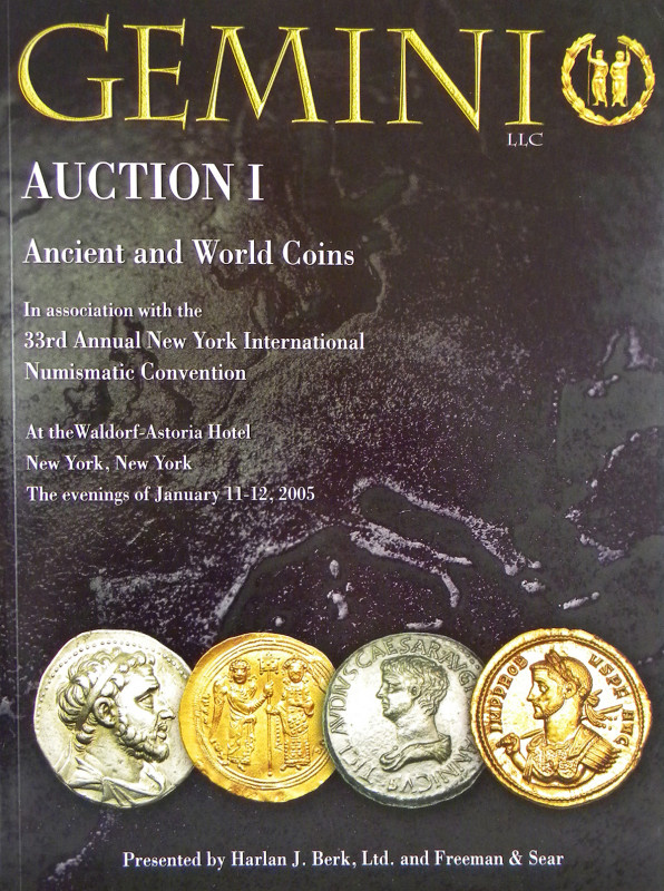 Gemini Ancient Coin Sales

Gemini Numismatic Auctions. AUCTION CATALOGUES. Twe...