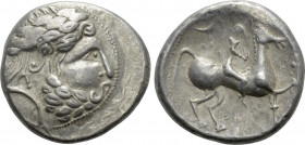 EASTERN EUROPE. Imitations of Philip II of Macedon (2nd-1st centuries BC). Tetradrachm. "Audoleon/Vogelreiter" type
