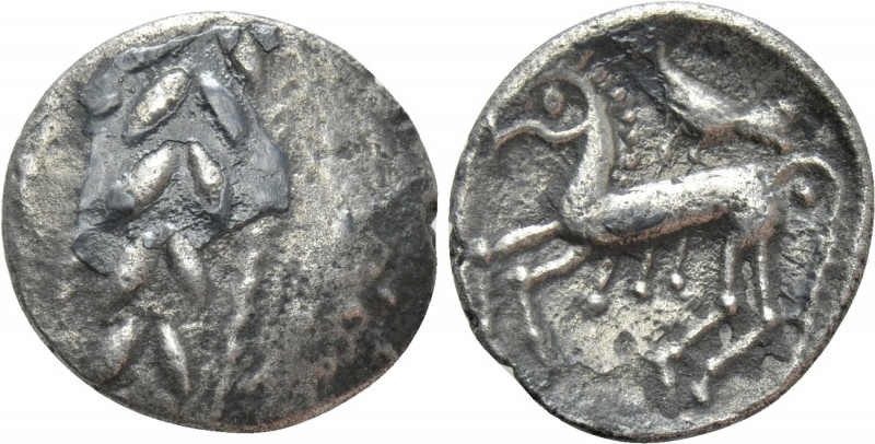 EASTERN EUROPE. Drachm (Circa 1st century BC). Tótfalu Type. 

Obv: Laurel wre...