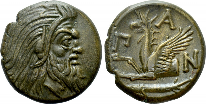 CIMMERIAN BOSPOROS. Pantikapaion. Ae (Circa 310-304/3 BC). 

Obv: Bearded head...