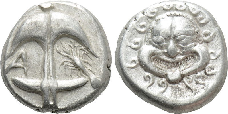 THRACE. Apollonia Pontika. Drachm (Late 5th-4th centuries BC). 

Obv: Upright ...