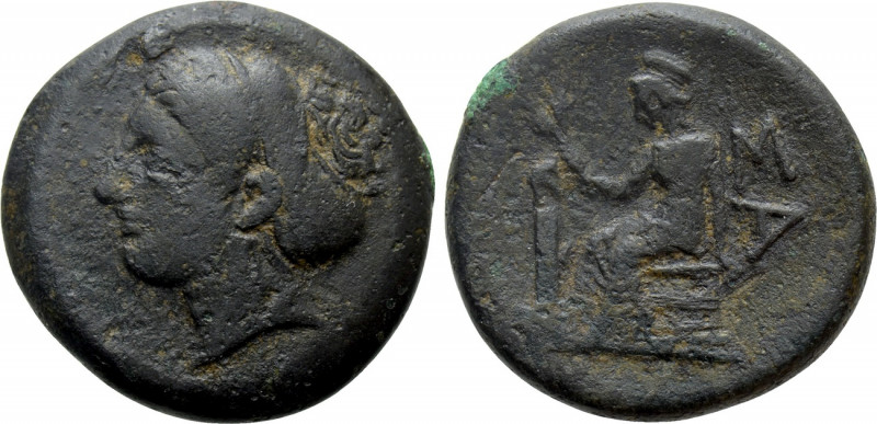 THRACE. Sestos. Ae (Circa 310-290 BC). 

Obv: Female head left, wearing sphend...