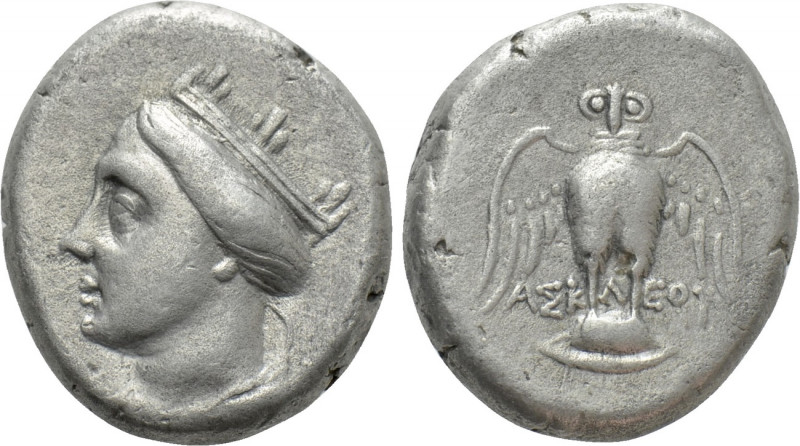 PONTOS. Amisos. Drachm (Circa 4th century BC). Askleios, magistrate. 

Obv: He...