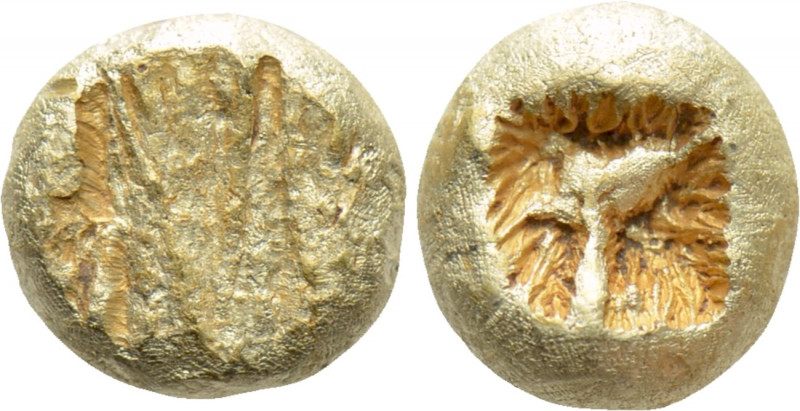 IONIA. Uncertain. EL 1/24 Stater (Circa 650-600 BC). 

Obv: Flattened striated...