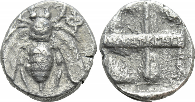 IONIA. Ephesos. Drachm (Circa 335-320 BC). Mantikrates, magistrate. 

Obv: Ε -...