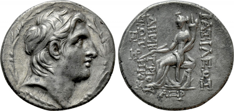 SELEUKID KINGDOM. Demetrios I Soter (162-150 BC). Tetradrachm. Antioch. Dated SE...