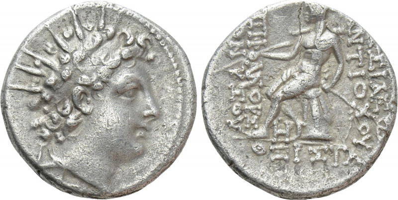 SELEUKID KINGDOM. Antiochos VI Dionysos (144-142 BC). Drachm. Antioch on the Oro...