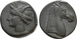 CARTHAGE. Ae (Circa 300-264 BC). Mint on Sardinia