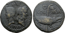 GAUL. Gallia Narbonensis. Nemausus. Augustus with Agrippa (27 BC-14 AD). As