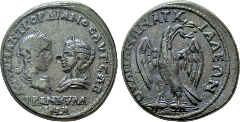 THRACE. Anchialus. Gordian III, with Tranquillina (238-244). Ae. 

Obv: AVT K ...