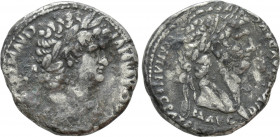 SELEUCIS & PIERIA. Antioch(?). Nero with Divus Claudius (54-68). Tetradrachm