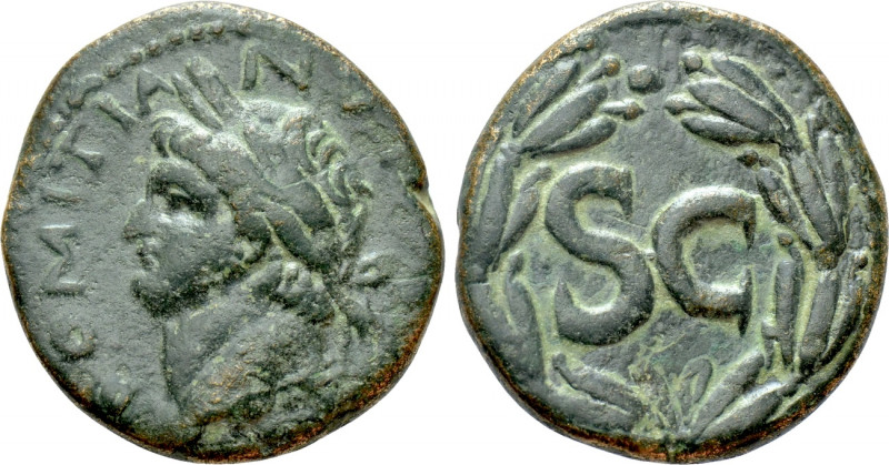 SELEUCIS & PIERIA. Antioch. Domitian (81-96). Ae Semis. 

Obv: DOMITIANVS CAES...