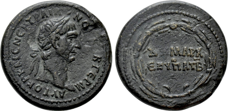 SELEUCIS & PIERIA. Antioch. Trajan (98-117). Ae. 

Obv: ΑΥΤΟΚΡ ΚΑΙС ΝЄΡ ΤΡΑΙΑΝ...