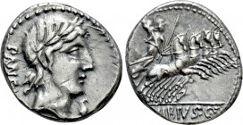 C. VIBIUS C.F. PANSA. Denarius (90 BC). Rome