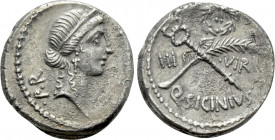 Q. SICINIUS. Denarius (49 BC). Rome