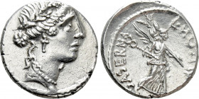L. HOSTILIUS SASERNA. Denarius (48 BC). Rome