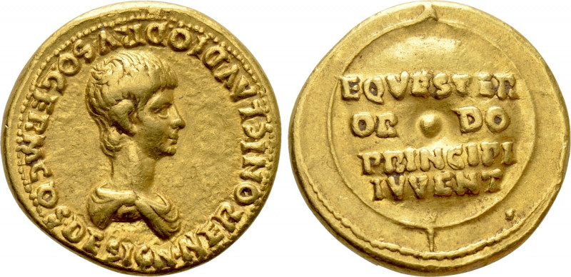 NERO (Caesar, 50-54). GOLD Aureus. Struck under Claudius (51-54). Rome.

Obv: ...