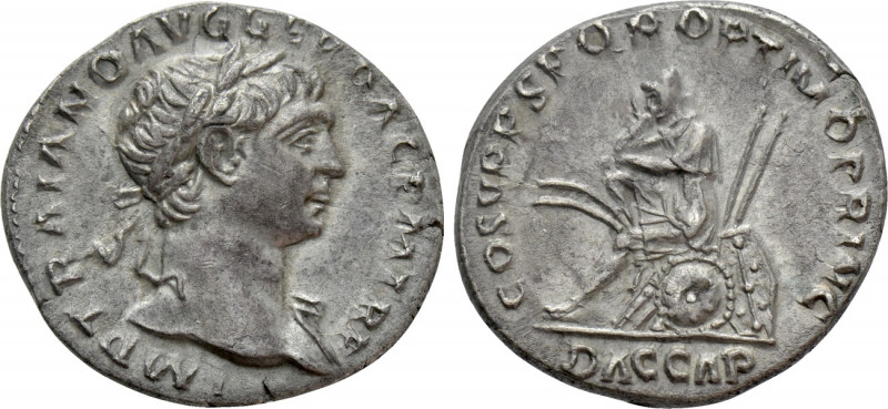 TRAJAN (98-117). Denarius. Rome. 

Obv: IMP TRAIANO AVG GER DAC P M TR P. 
La...