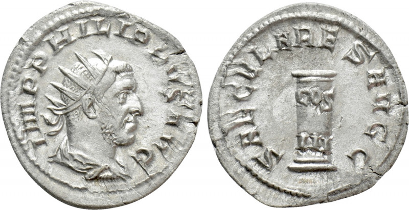 PHILIP I 'THE ARAB' (244-249). Antoninianus. Rome. Saecular Games/ 1000th Annive...