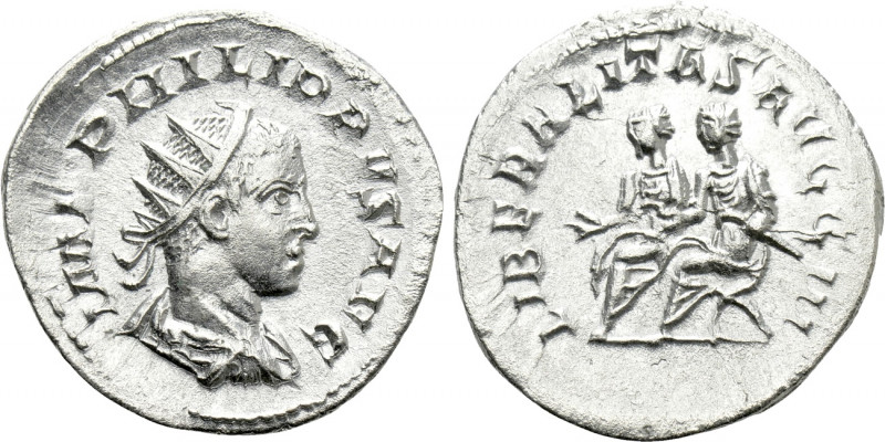 PHILIP II (247-249). Antoninianus. Rome. 

Obv: IMP PHILIPPVS AVG. 
Radiate, ...