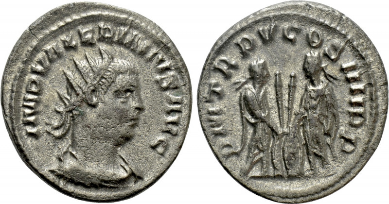 VALERIAN I (253-260). Antoninianus. Antioch. 

Obv: IMP VALERIANVS AVG. 
Radi...