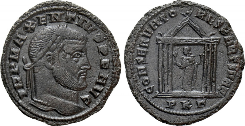 MAXENTIUS (307-312). Follis. Carthago. 

Obv: IMP MAXENTIVS P F AVG. 
Laureat...