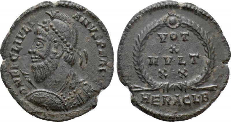 JULIAN II APOSTATA (360-363). Ae. Heraclea. 

Obv: D N FL CL IVLIANVS P F AVG....