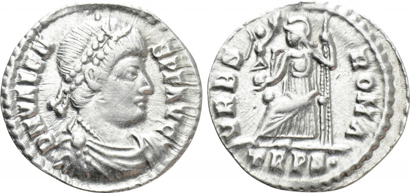 VALENS (364-378). Siliqua. Treveri. 

Obv: D N VALENS P F AVG. 
Diademed, dra...