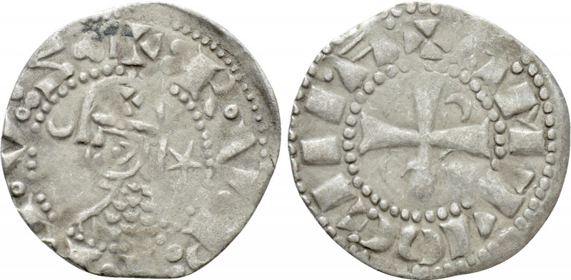 CRUSADERS. Antioch. Raymond Roupen (1216-1219). BI Denier. 

Obv: + RVPINVS. ...