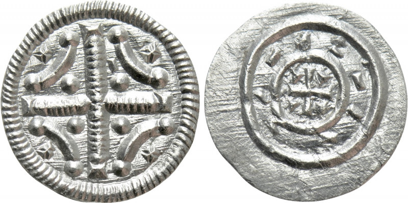 HUNGARY. István II (1116-1131). Denar. 

Obv: Long pelleted cross, with pellet...