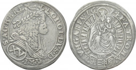 AUSTRIA. Leopold I (1658-1705). 15 Kreuzer (1674-GC). Pressburg