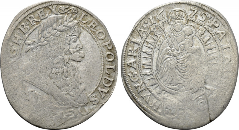 AUSTRIA. Leopold I (1658-1705). 15 Kreuzer (1675-GC). Pressburg. 

Obv: LEOPOL...