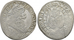 AUSTRIA. Leopold I (1658-1705). 15 Kreuzer (1675-GC). Pressburg