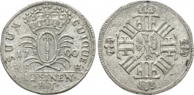 GERMANY. Brandenburg - Preussen. Friedrich III (1688-1701). 1/12 Taler (1700 HF-H). Magdeburg